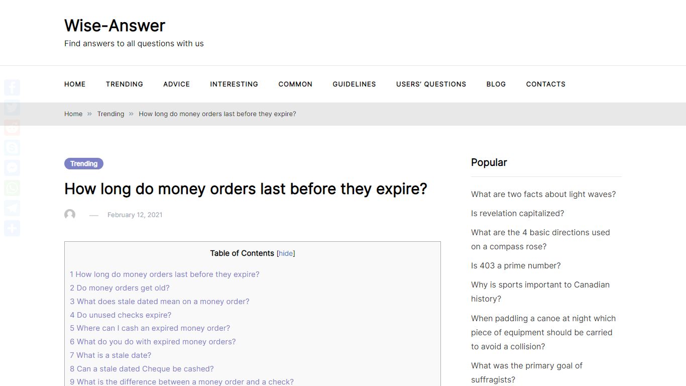 How long do money orders last before they expire? – Wise-Answer