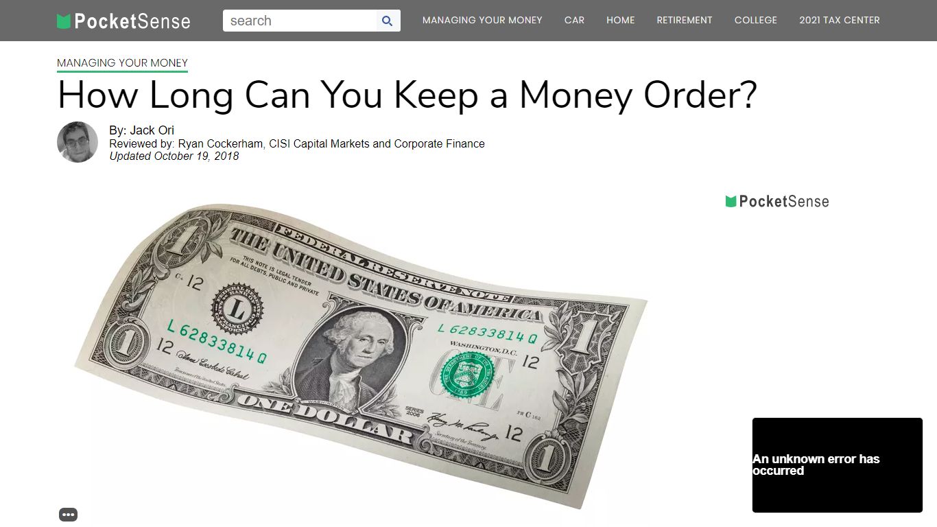 How Long Can You Keep a Money Order? | Pocketsense